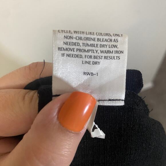 Eileen Fisher Black Linen Blend Cropped Wide Leg Casual Pant Elastic Waist Sz M - Picture 6 of 7